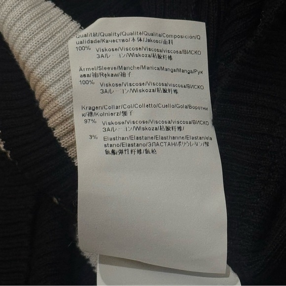 Hugo Boss Y2K Elauren Ribbed Jersey Top Striped Multicolor Women's Size XS - Picture 11 of 13